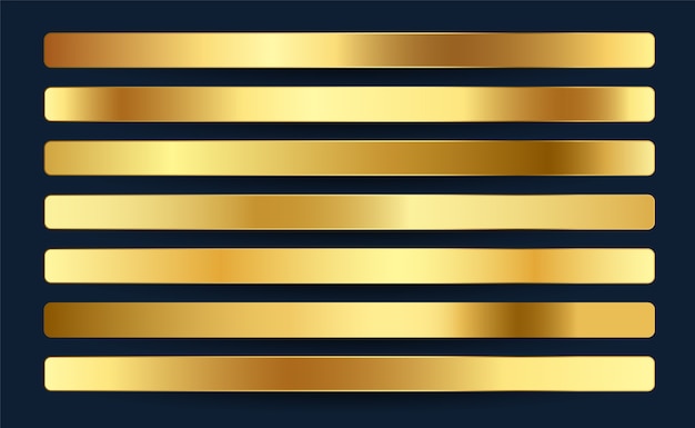 Premium königliche goldene Gradienten Proben Palette Set Design