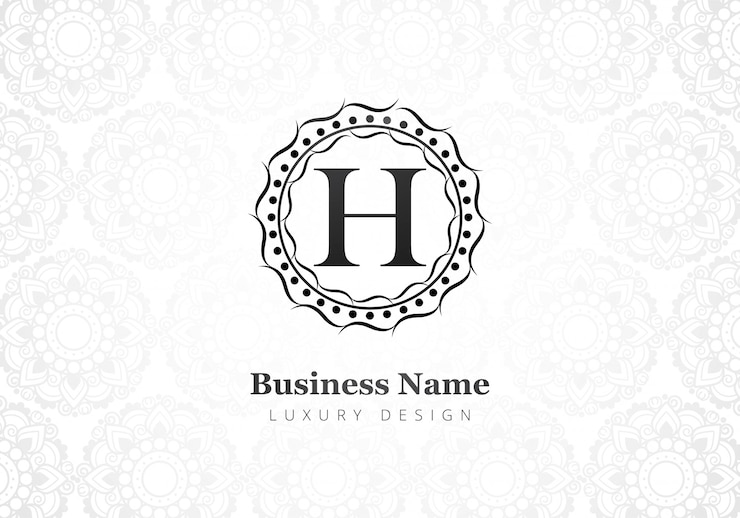 Kostenlose Vektor premium luxus creative letter h logo für unternehmen