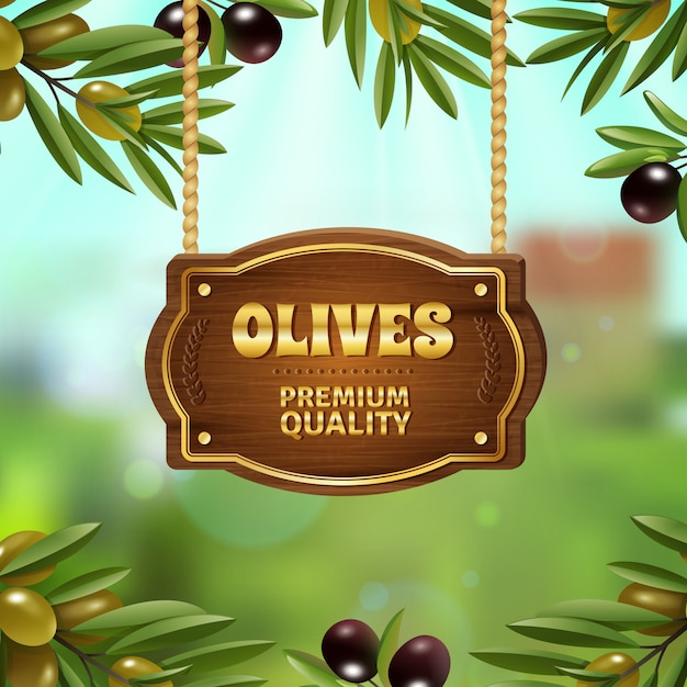 Premium-oliven hintergrund