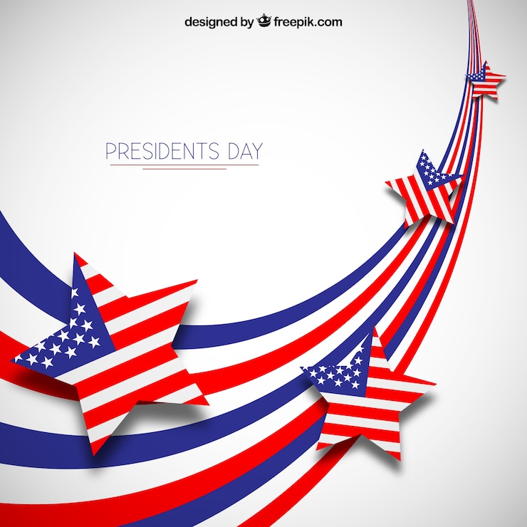 Kostenlose Vektor presidents day background
