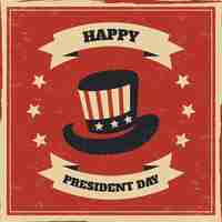 Kostenloser Vektor presidents day-konzept mit vintage-design