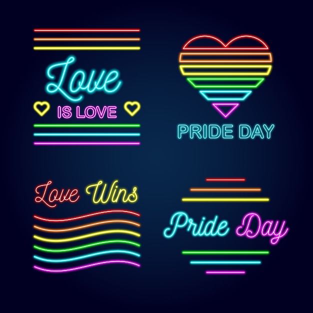 Pride day leuchtreklamen stil