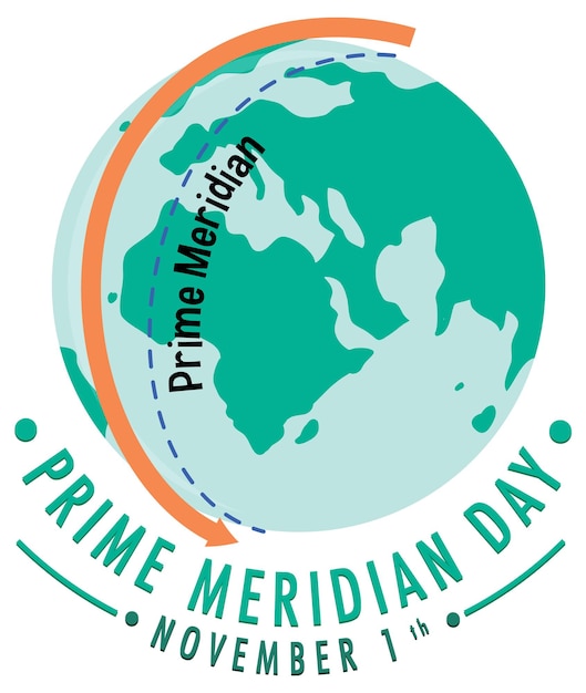 Kostenloser Vektor prime meridian day-logo-konzept