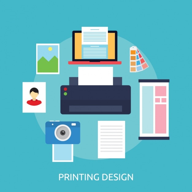 Printing-Elemente Hintergrund Design