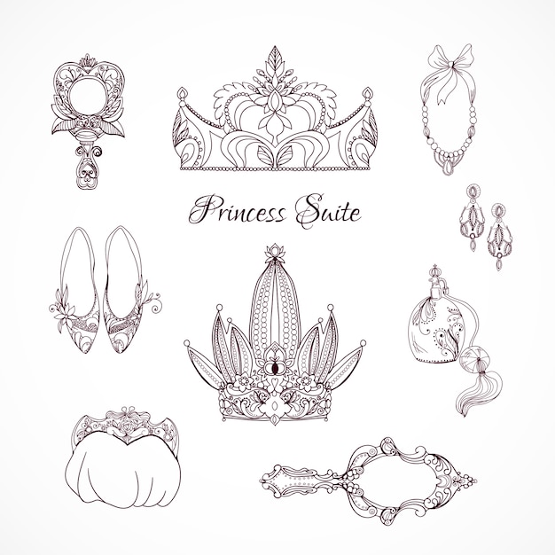 Prinzessin design-elemente