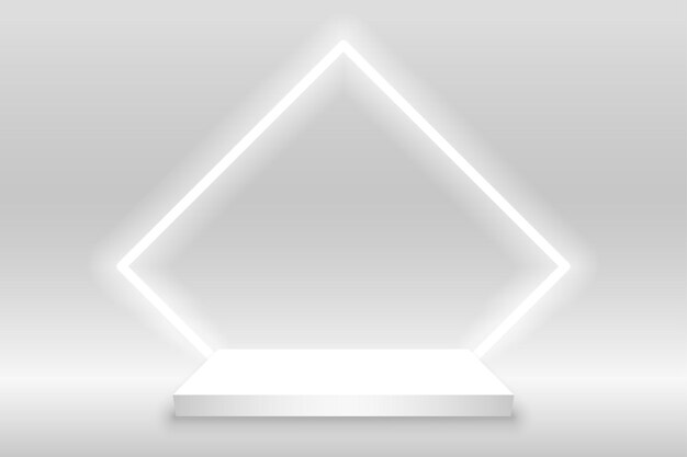 Produktpräsentationsplattform mit Neonlichtern