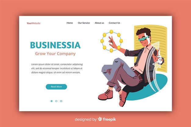 Professionelle Business-Landingpage