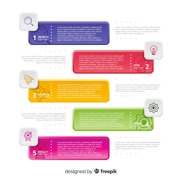 Professionelle infografik mit farbverlauf