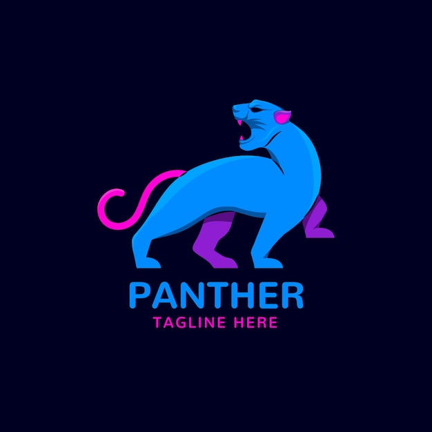 Kostenloser Vektor professionelle panther-logo-vorlage