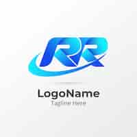 Kostenloser Vektor professionelle rr-logo-vorlage