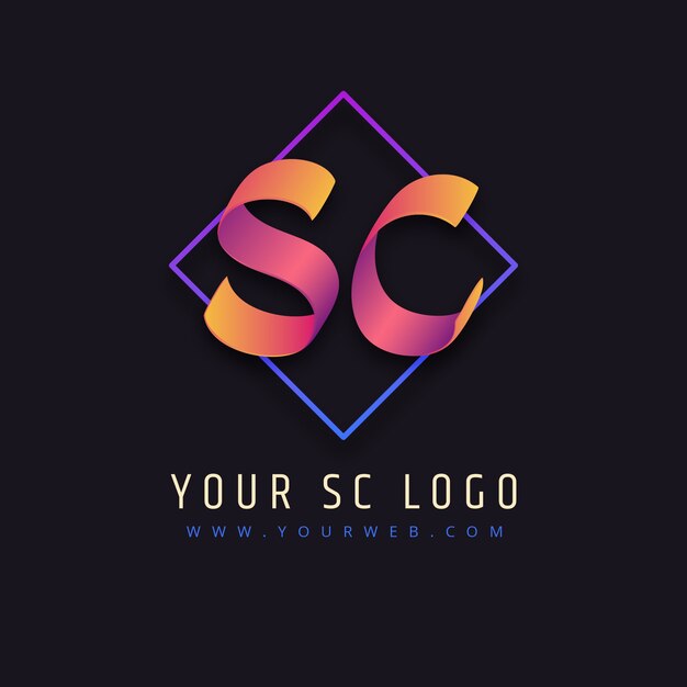 Professionelle sc-Logo-Vorlage