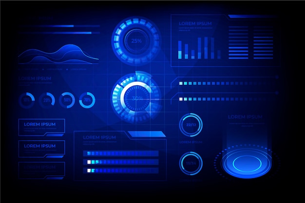 Kostenloser Vektor professionelles futuristisches infografik-design