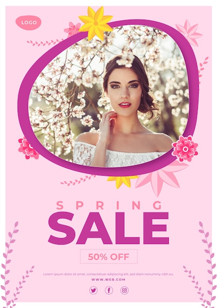 Promotion Spring Sale Flyer Vorlage
