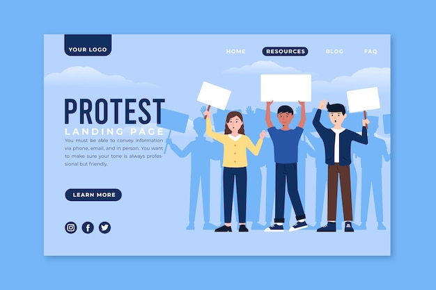 Proteststreik-landingpage