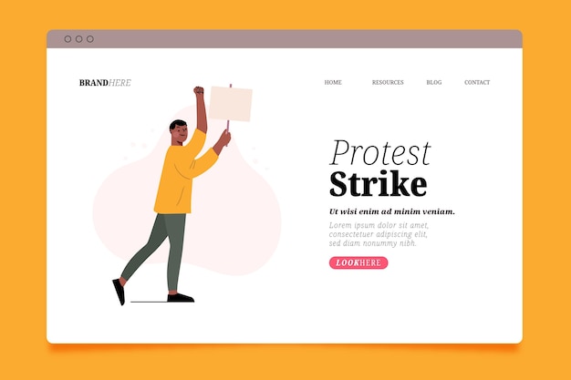 Proteststreik - landingpage