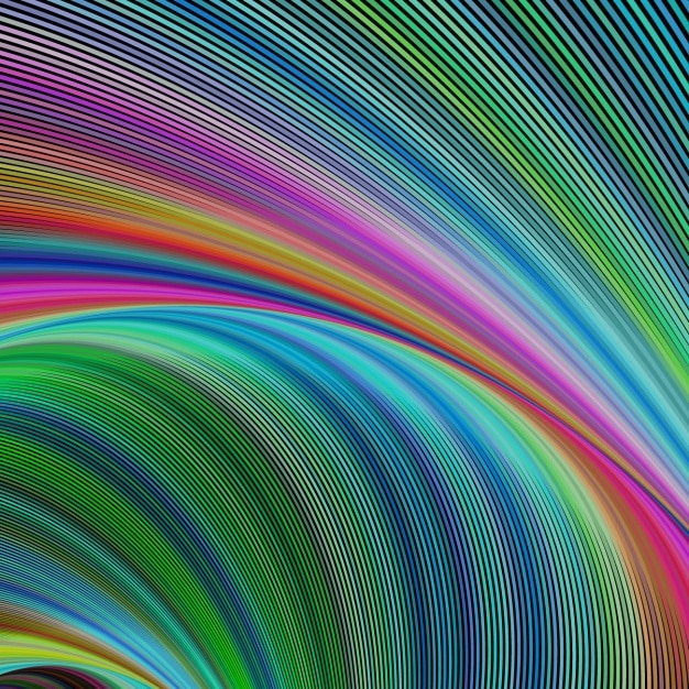 Psychedelischer hintergrund mit wellenformen