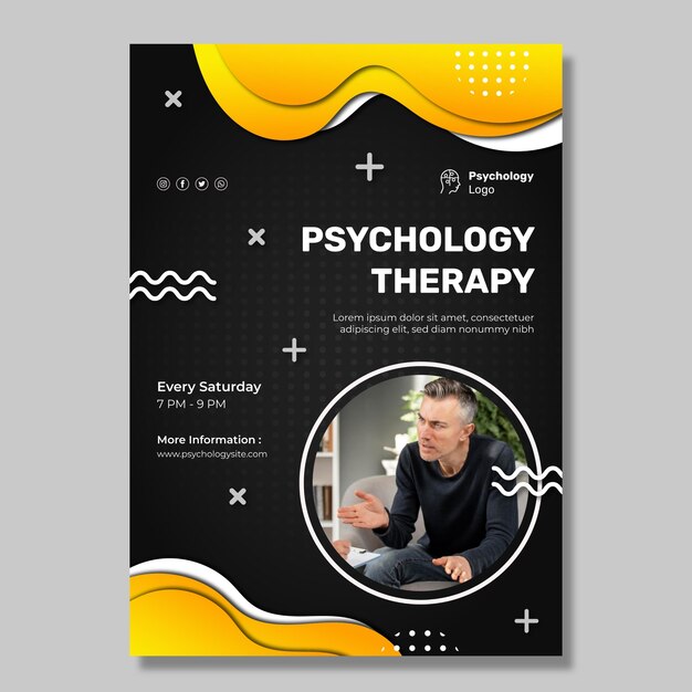 Psychologie vertikale Postervorlage
