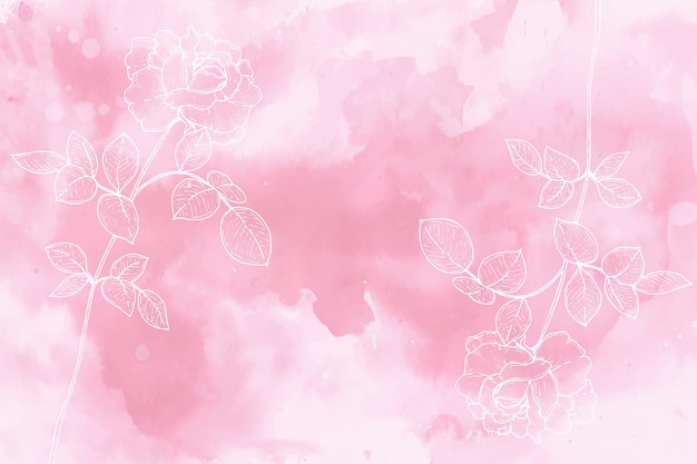 Pulver Pastell Hintergrund mit handgezeichneten Elementen
