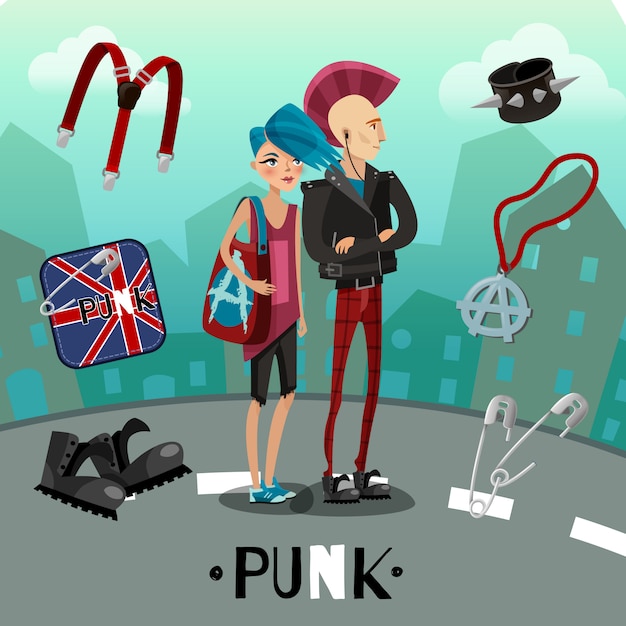 Punk-subkultur-komposition