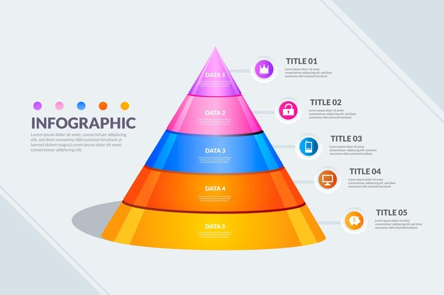 Pyramide Infografik Vorlage