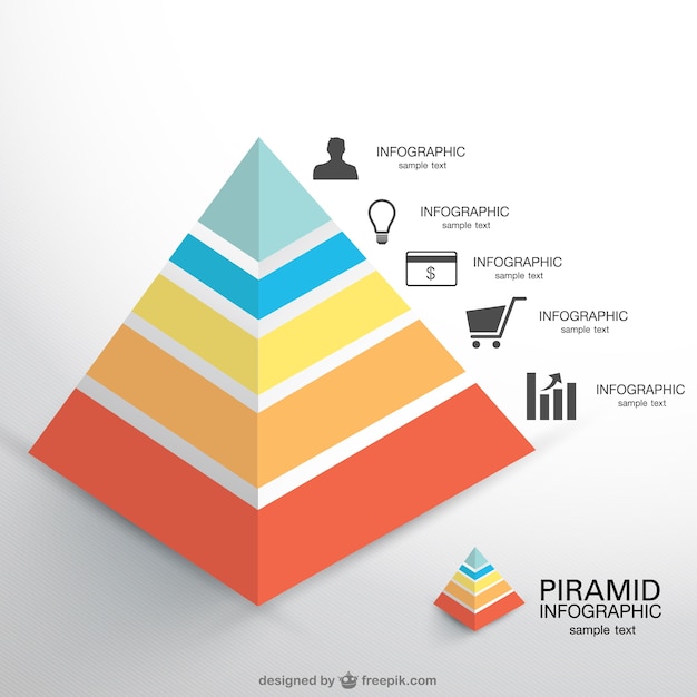 Pyramide Vektor infogaphic