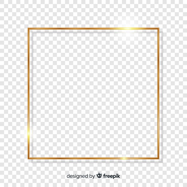Quadratischer realistischer goldener Rahmen