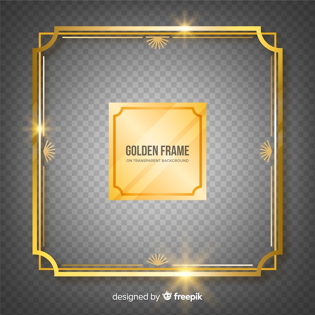 Quadratischer realistischer goldener Rahmen