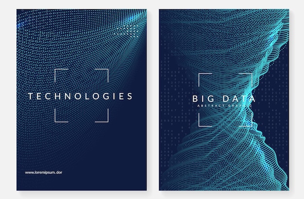 Quantencomputing-hintergrund technologie für big-data-visualisierung