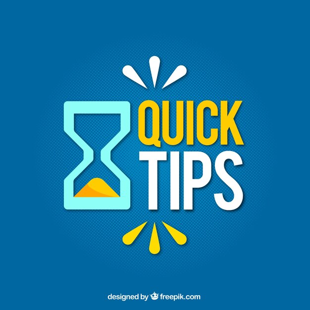 Quick-Tipps-Konzept mit flachem Design