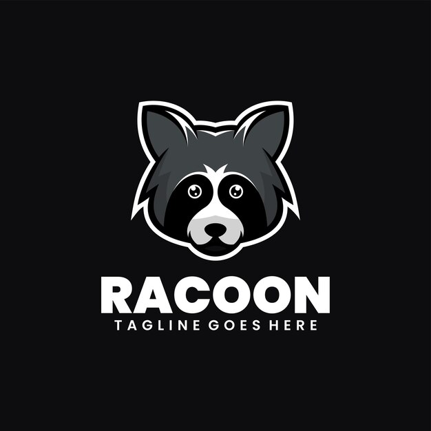 Racoon-Illustration Maskottchen-Logo-Design