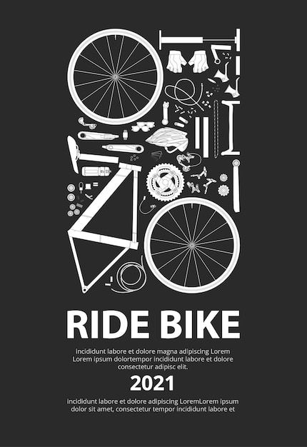 Radfahren poster illustration