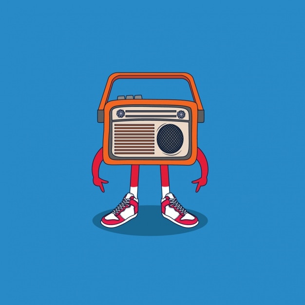 Kostenloser Vektor radio-illustration hintergrund