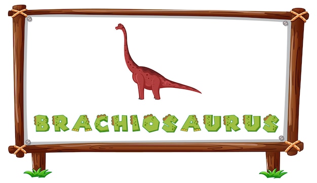 Rahmenvorlage mit dinosauriern und text-brachiosaurus-design-insi