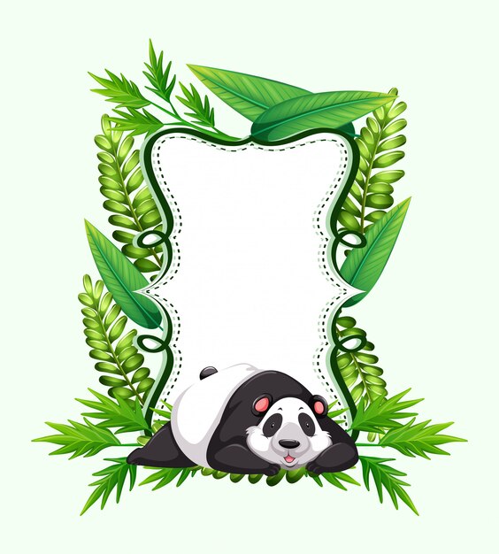 Rahmenvorlage mit niedlichen Panda