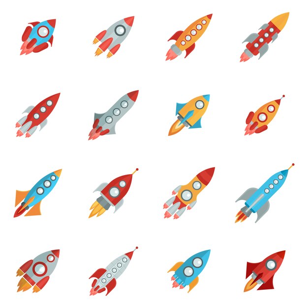 Raketen Icons Set