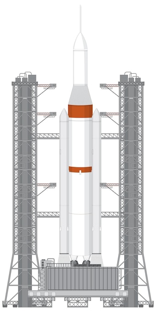 Kostenloser Vektor raketenstart gerüst vektor