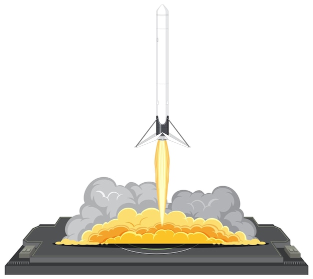 Raketenstart in den weltraum