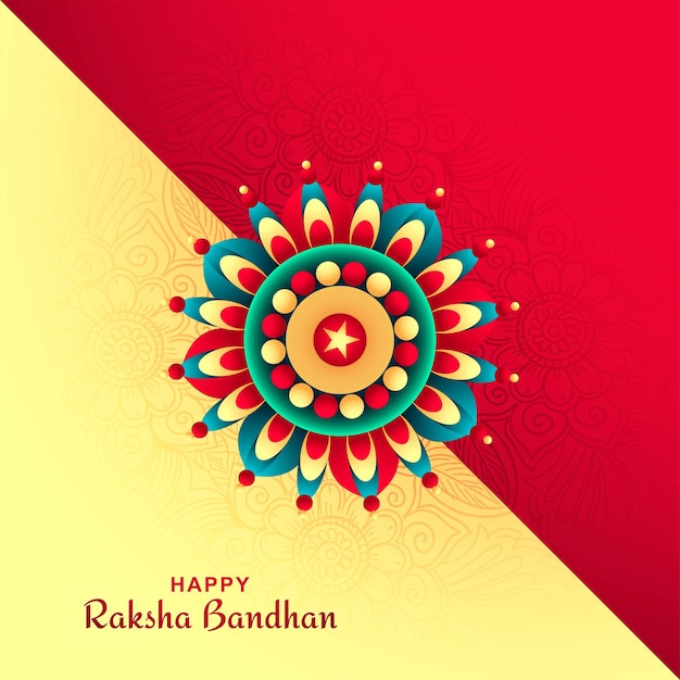 Rakhi für indisches Festival Raksha Bandhan Kartenhintergrund