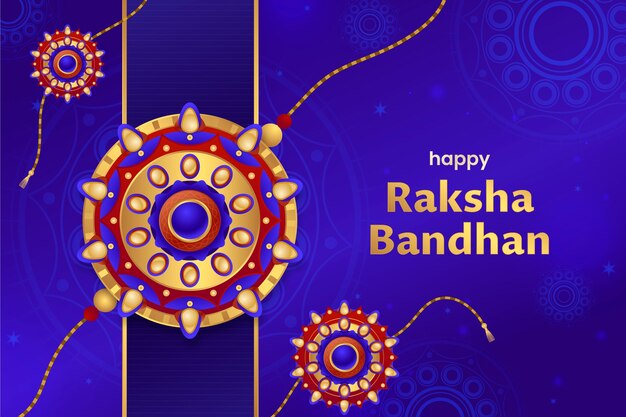 Raksha-Bandhan-Hintergrund mit Farbverlauf