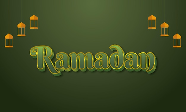 Ramadan 3d editierbarer texteffekt