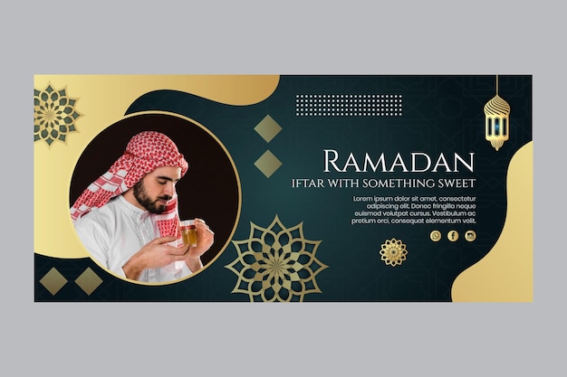 Kostenloser Vektor ramadan banner vorlage