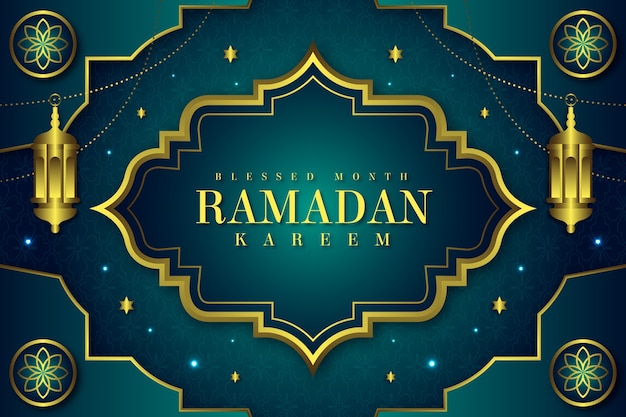 Ramadan-hintergrund mit farbverlauf