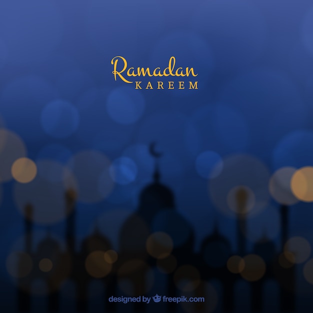 Ramadan kareem bokeh defokussiert hintergrund
