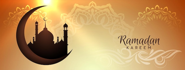 Kostenloser Vektor ramadan kareem islamischer traditioneller festivalbanner-designvektor