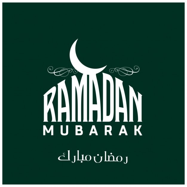 Ramadan kareem kalligraphie mit mond-hintergrund