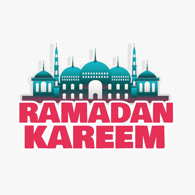 Ramadan Kareem Moschee Hintergrunddesign