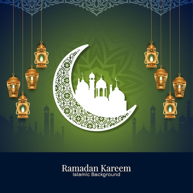Kostenloser Vektor ramadan kareem religiöses islamisches festival dekorativer hintergrund