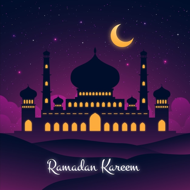 Ramadan-konzept mit flachem design