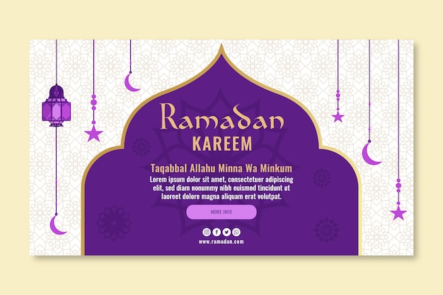 Kostenloser Vektor ramadan landing page vorlage