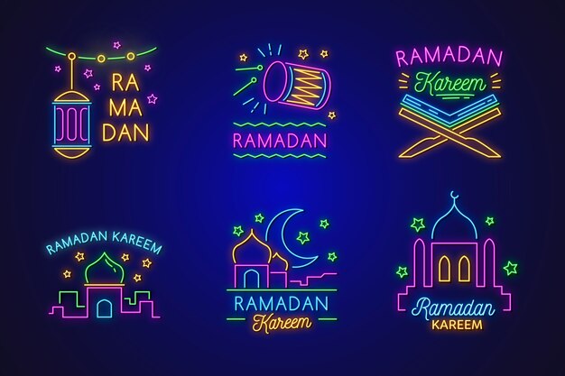 Ramadan Leuchtreklame Sammlung